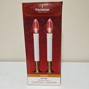 Christmas Brass Bottom Battery (2-AA) Candle Lights
